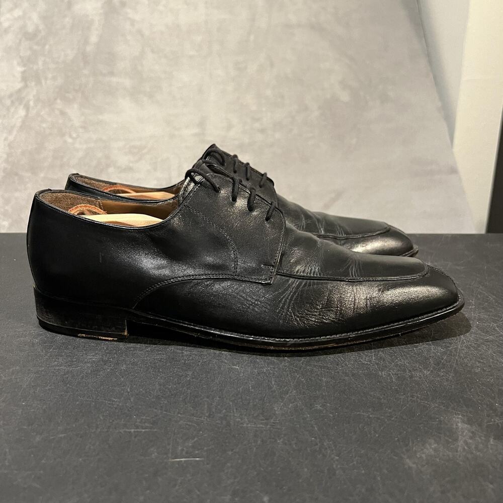 Mezlan Shoes Mens Size 13 Black Leather Carmichael Lace Up Dress Formal Spain